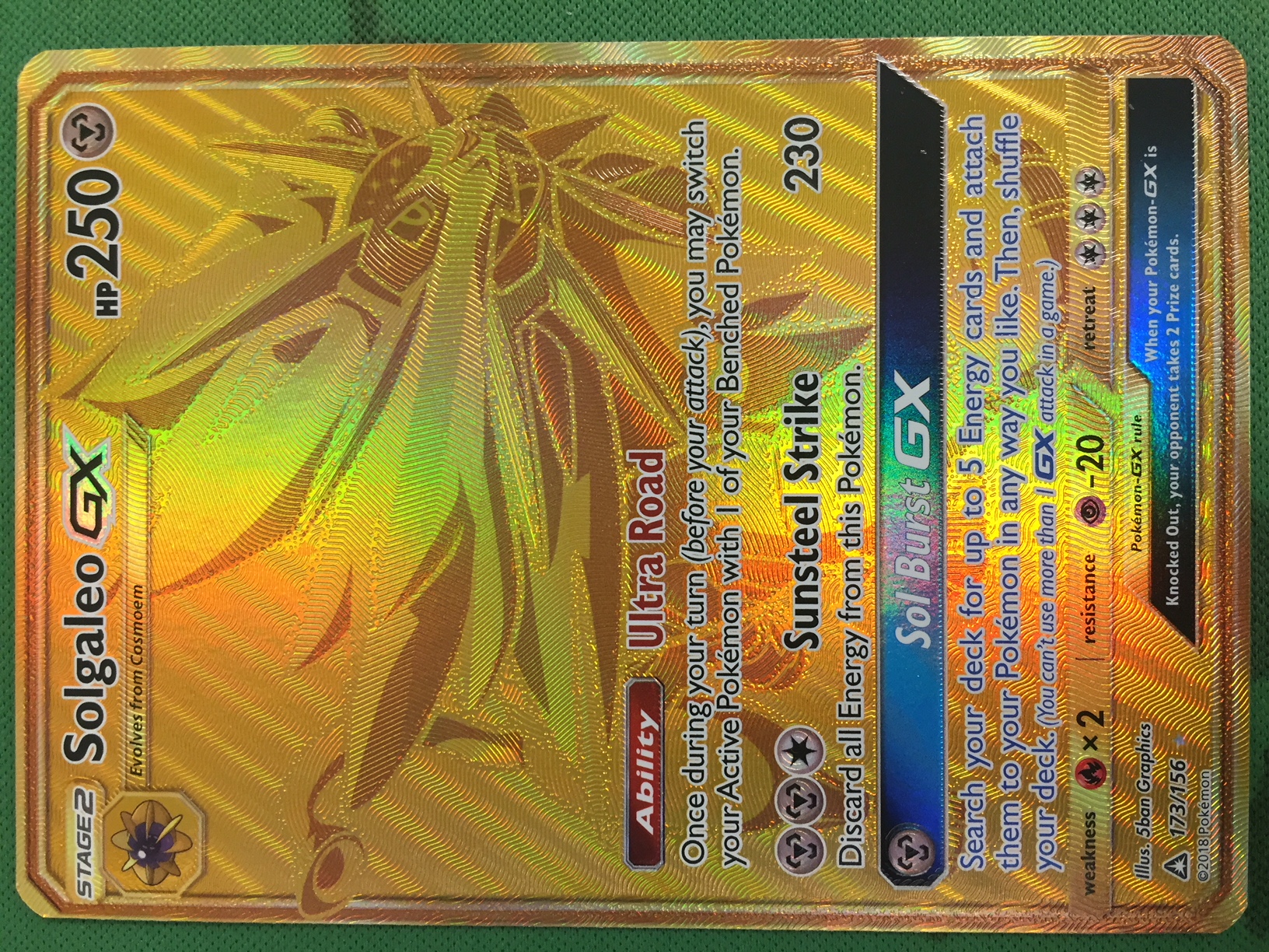 Solgaleo GX - 173/156 - Secret Rare